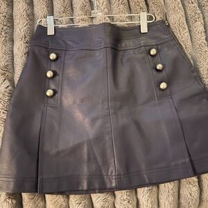 Forever 21 Metallic Button dark blue Mini Skirt